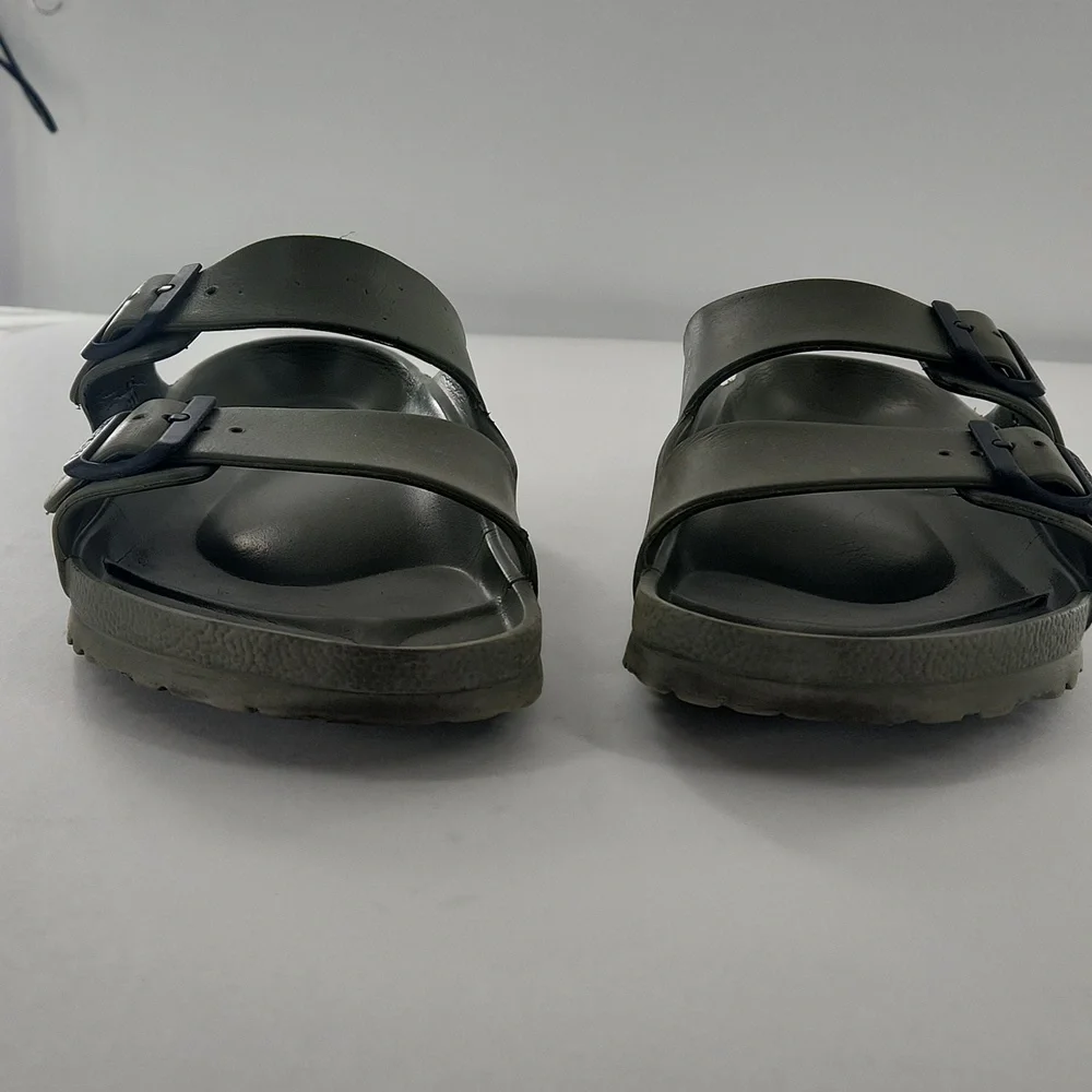 Birkenstock Olive Green Sandals Size 45 Mens 12 - Picture 4 of 9